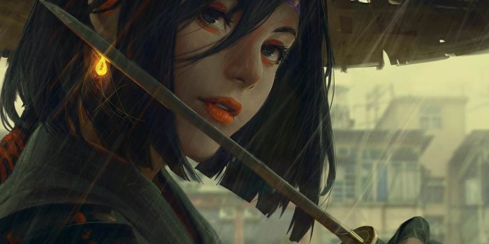 2048x2048 2048x2048 Japanese Warrior In Rain Ipad Air Wallpaper, HD Fantasy