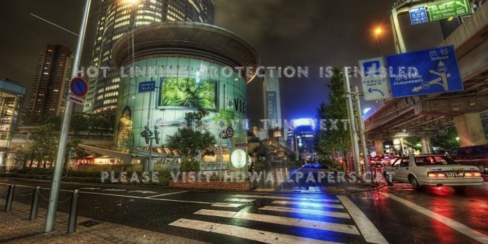 1280x800 tokyo japanese city crossroad night rain