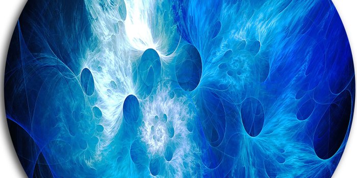 1800x1800 Ebern Designs 'Fractal Blue Smoke Wallpaper' Graphic Art Print on