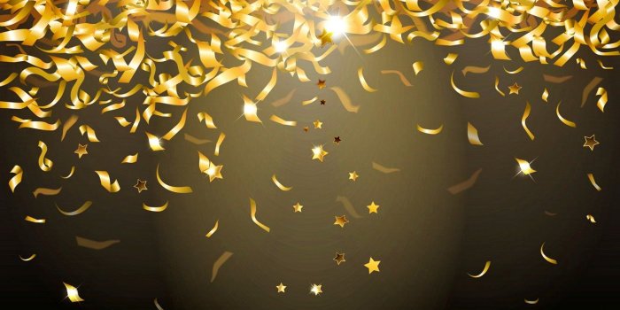 1332x850 Wallpaper lights, background, gold, sequins, golden, glow