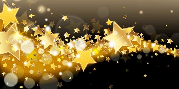 1332x850 Wallpaper stars, lights, background, gold, Shine, golden, glow