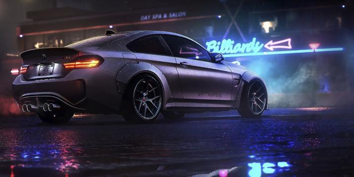 1332x850 Wallpaper night, BMW, game, NFS, night, art, Electronic Arts, Need