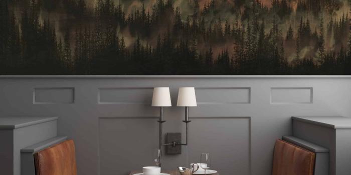 1875x2350 Dark Copper Forest Landscape Wall Mural | Exclusively by Emily Magone