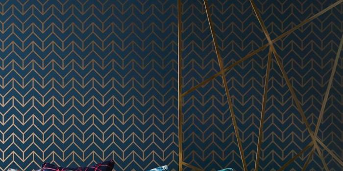 911x1366 Tessellation by Harlequin - Marine / Copper - Wallpaper - 111986