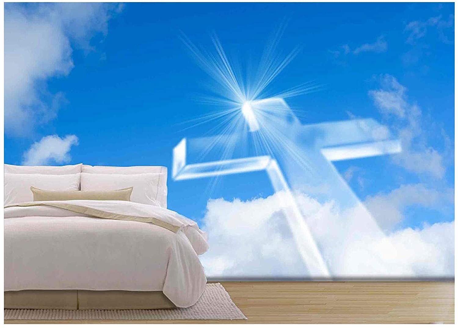 1500x1074 Amazon.com: wall26 - Christian Cross Over a Beautiful Sky