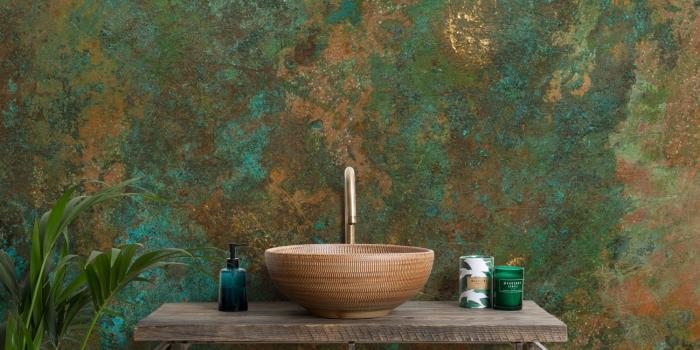 1501x1000 Copper Verdigris Wallpaper Mural | Patina Effect | MuralsWallpaper