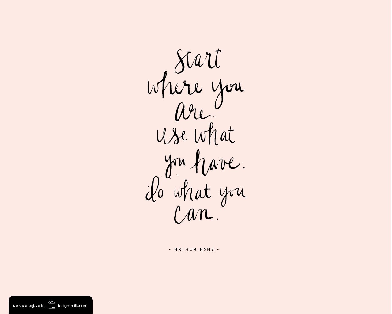 1280x1024 Arthur Ashe Quote Desktop and iPhone/iPad Wallpaper - Design Milk
