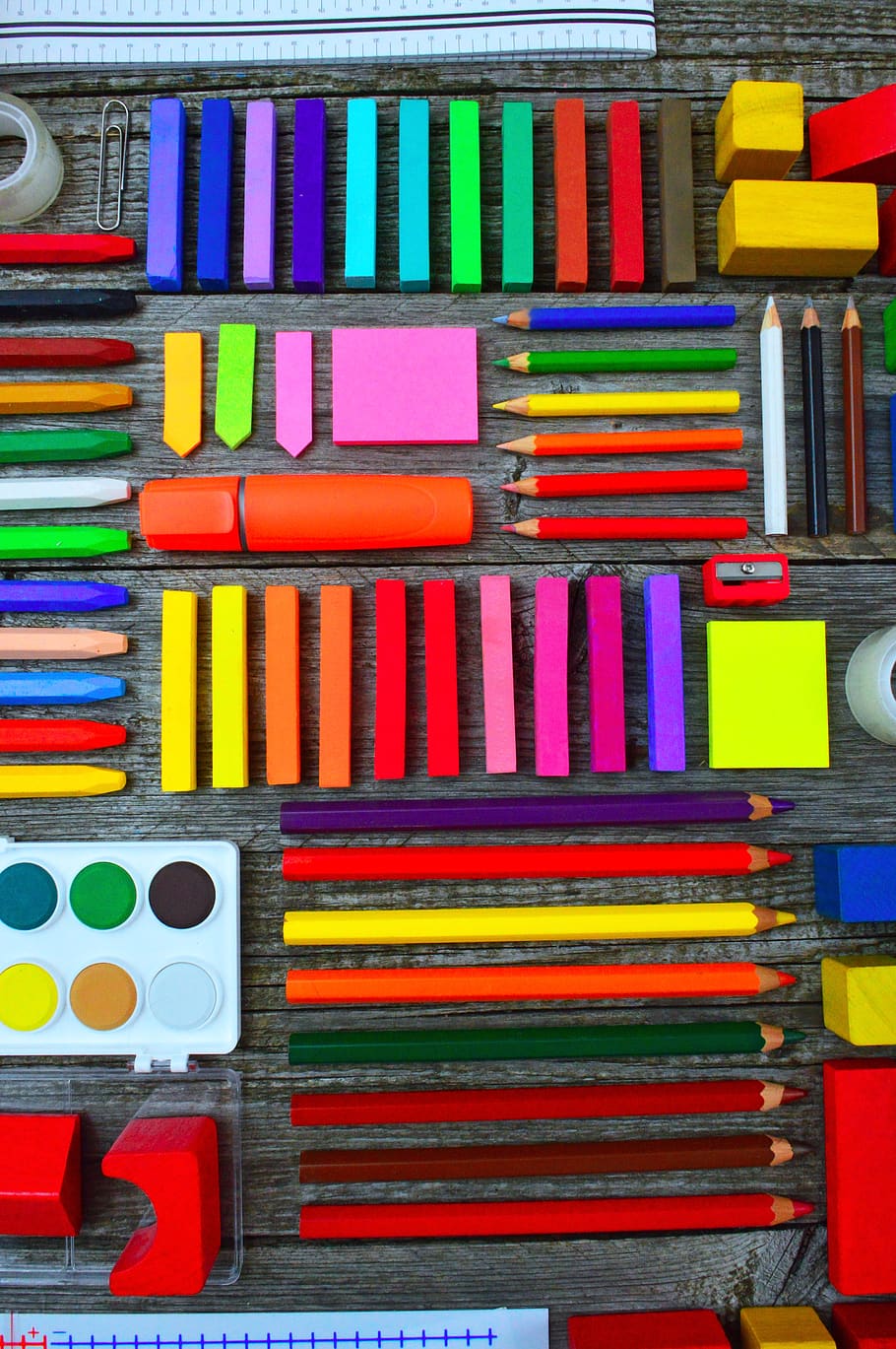 910x1369 HD wallpaper: school times, school school supplies, brushes
