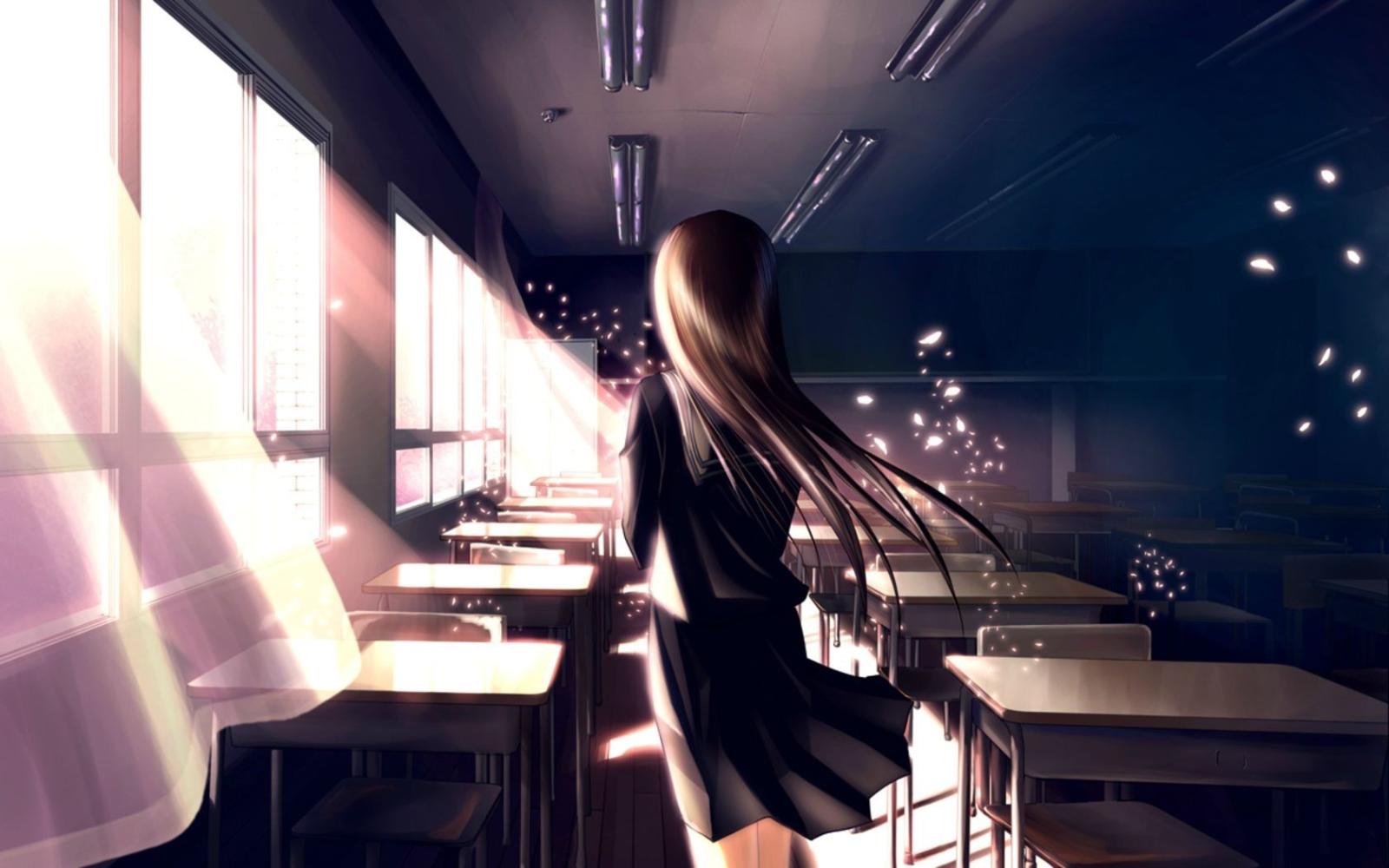 1680x1050 Anime School Girl Laptop Wallpaper | HD Wallpapers