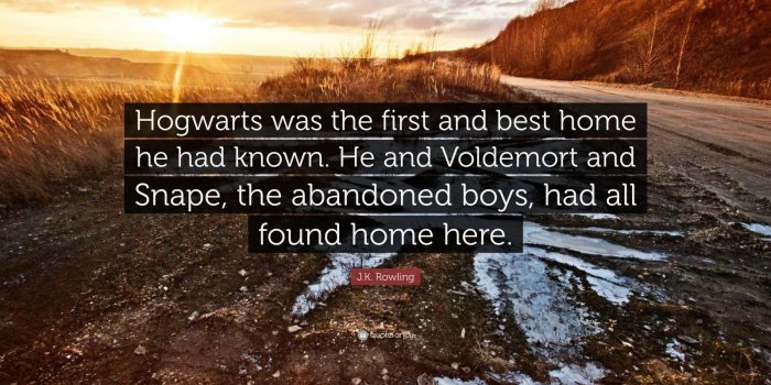 1600x900 J.K. Rowling Quote: “Hogwarts was the first and best home he had