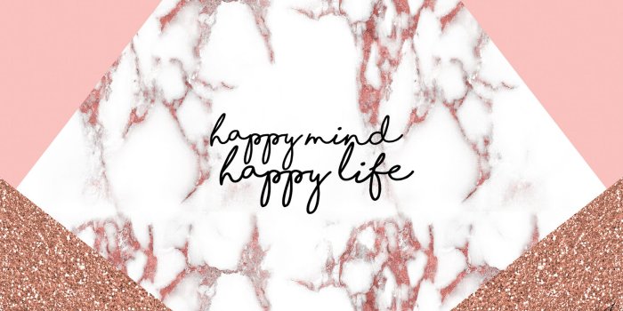 1920x1080 Marble Wallpaper With Quote - Rose Gold Wallpaper For Laptop