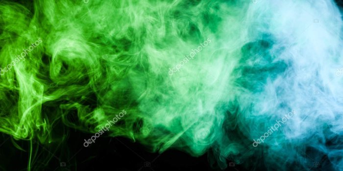 1600x1167 Smoke, Abstract, Background, Blue, Green, Flame, Black, - Green