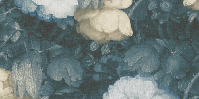 1000x800 Livingwalls Wallpaper «Baroque, Flowers, 3D, Black, Blue, Green