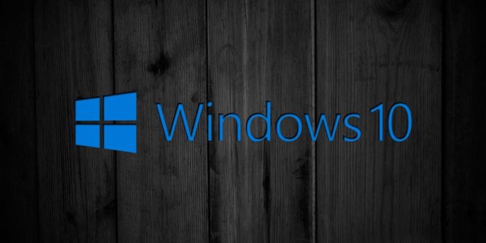 1920x1080 Windows 10 on black wooden panels [2] wallpaper - Computer