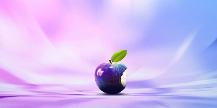 1024x1024 iPad Wallpaper - Purple Apple - HD Wallpapers - 9to5Wallpapers
