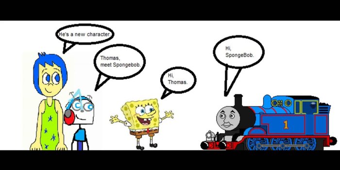 1920x1080 Thomas Meets SpongeBob - video dailymotion