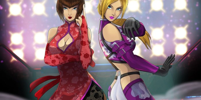 1332x850 Wallpaper chest, girls, dress, costume, fighter, namco, tekken