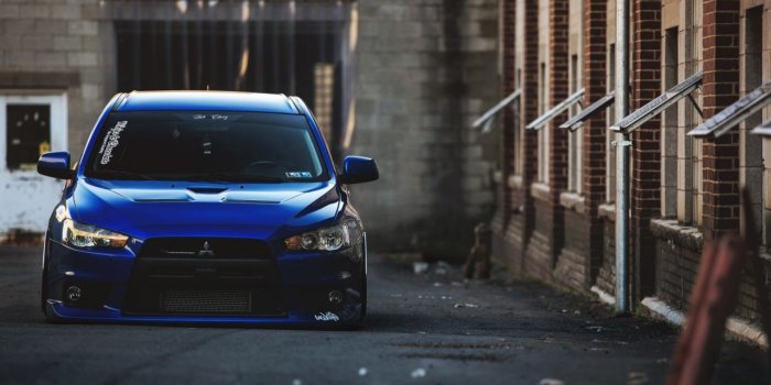 1280x804 Blue Mitsubishi Lancer Evolution X wallpapers | Blue Mitsubishi