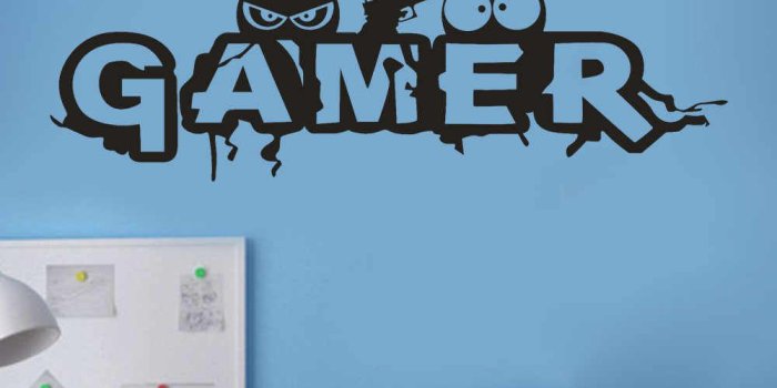 1000x1000 Door Stickers Europe Style Cartoon Letter Sticker Gamer Removable