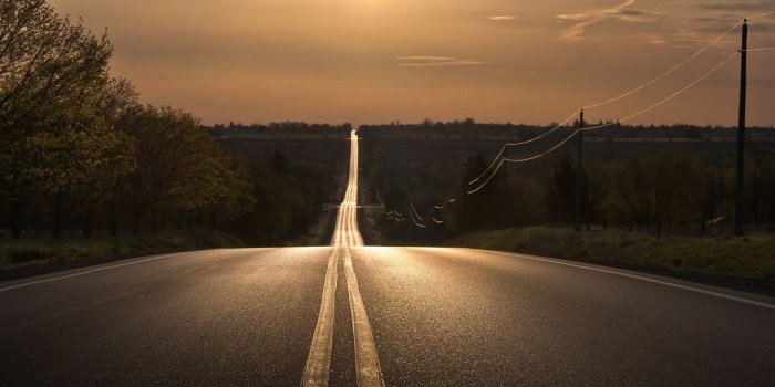 1920x1080 Endless Country Road Sunset Desktop Wallpaper