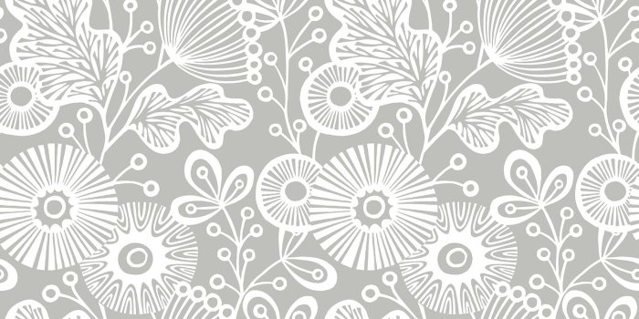 2000x2000 Ana Grey Floral Wallpaper
