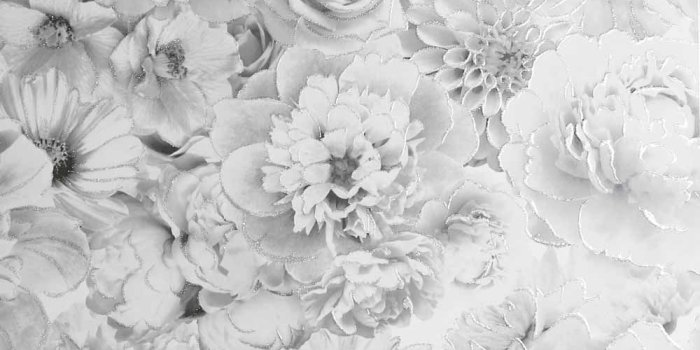1000x1000 Arthouse Glitter Bloom Floral Wallpaper Silver Grey White | Wilko