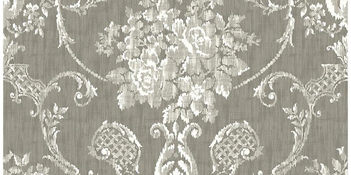 1000x1000 A-Street Winsome Grey Floral Damask Wallpaper Sample 2702-22749SAM