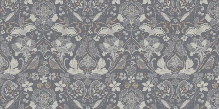 1000x1000 Folk Floral by Arthouse - Grey - Wallpaper : Wallpaper Direct