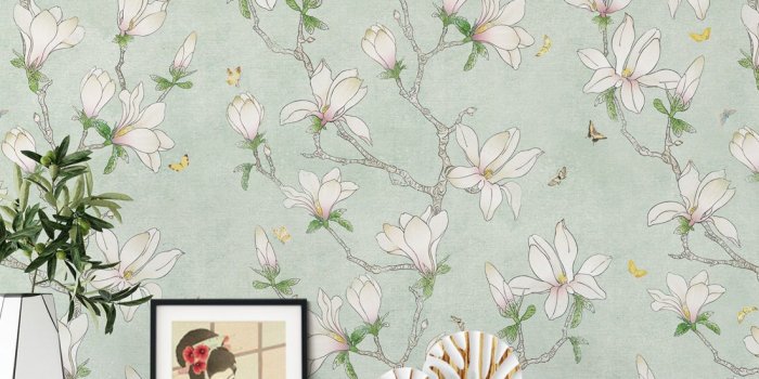 1100x1320 Floral Magnolia Wallpaper, Large Floral Wallpaper Online • Milton