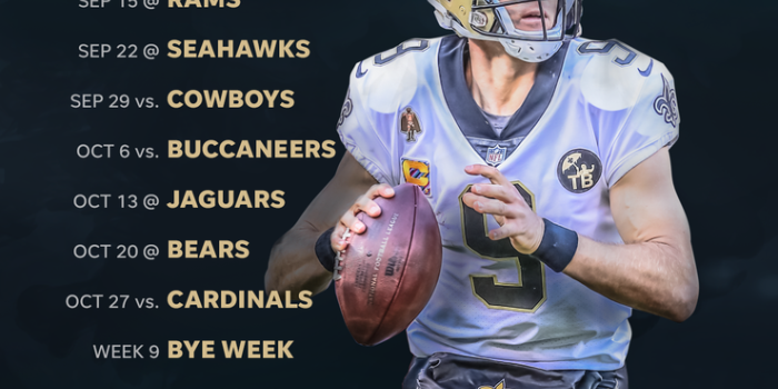 739x1600 2019 New Orleans Saints schedule: Downloadable wallpaper