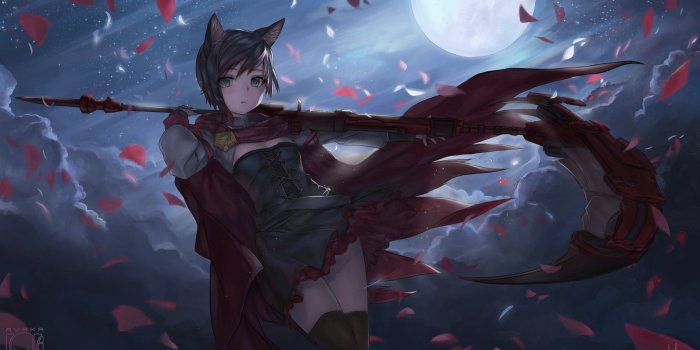 2048x1152 Anime 2048x1152 nekomimi cat girl scythe RWBY | Hình nền điện thoại