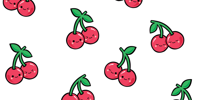 3553x5120 iPhone XS Case - CHEEKY CHERRIES by Kate Illustrates | Iphone