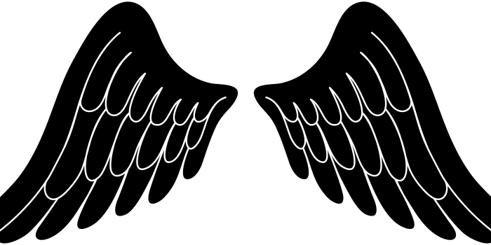 9892x4254 Library of heart and angel wings clipart black and white library