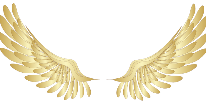 3784x1771 Golden 3 Angels Wings Transparent & PNG Clipart Free Download - YWD