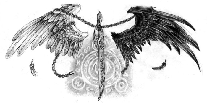 1098x721 Free Angel Wings Black And White, Download Free Clip Art, Free