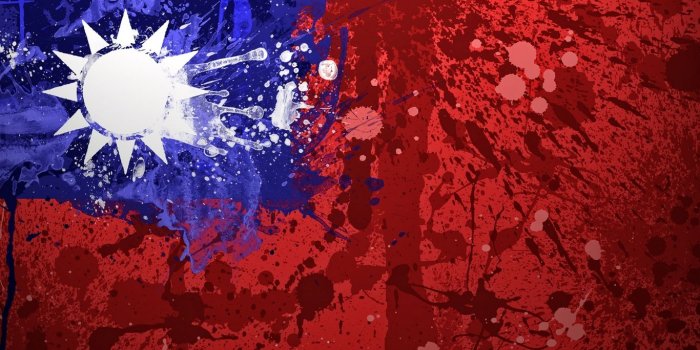 1366x768 Download wallpaper 1366x768 china, flag, texture, background