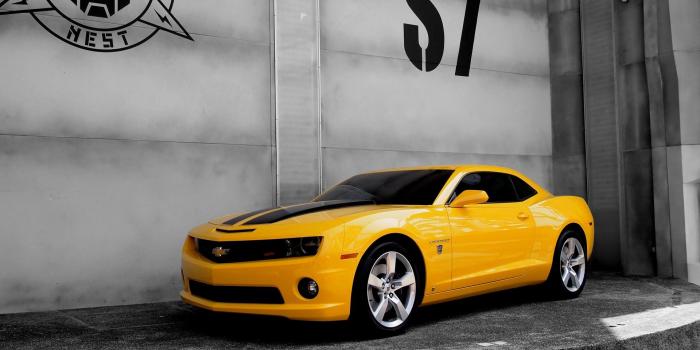 1920x1440 Cars Bumblebee yellow cars transformer Camaro wallpaper