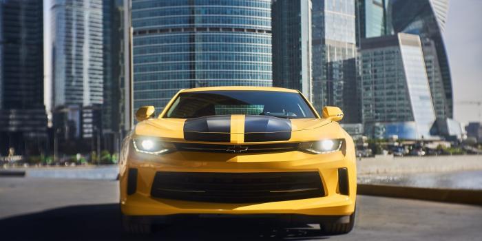 2592x1458 Download 2592x1458 Chevrolet Camaro, Front View, Yellow