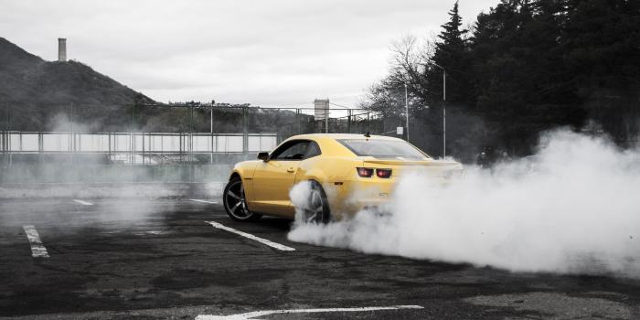 2560x1600 Camaro, Chevrolet, Burnout, Yellow, Smoke Wallpapers HD / Desktop