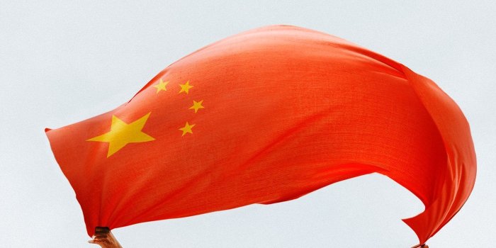 1400x2488 Download premium image of Woman holding the Chinese flag mobile