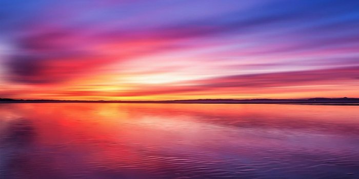 1920x1200 Amazing pink sunset at the horizon HD desktop wallpaper