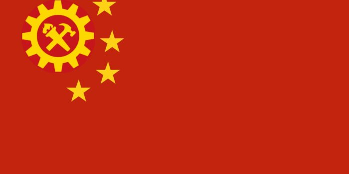 1366x768 Flag for a Syndicalist China (People's Union of China) : Kaiserreich
