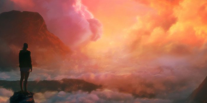 2048x2048 Amazing View Clouds Horizon