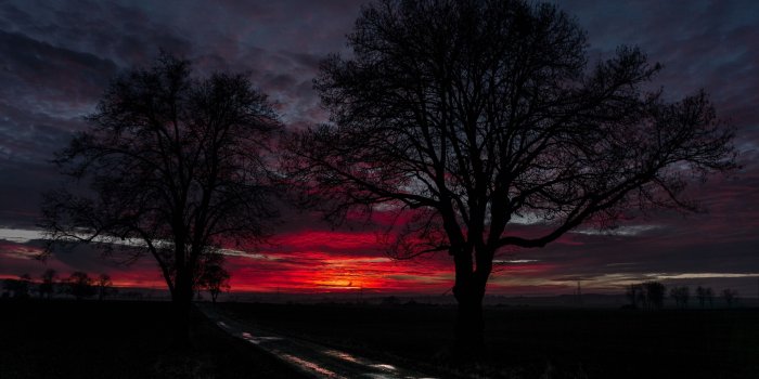 3840x2160 Red sunset over horizon HD Wallpaper 4K Ultra HD - HD Wallpaper
