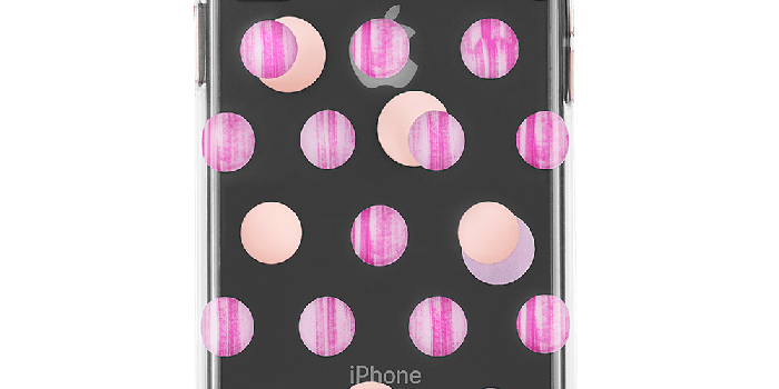 1000x1425 Wallpapers Pink Poppy Dot iPhone Xs / X Case | Case-Mate