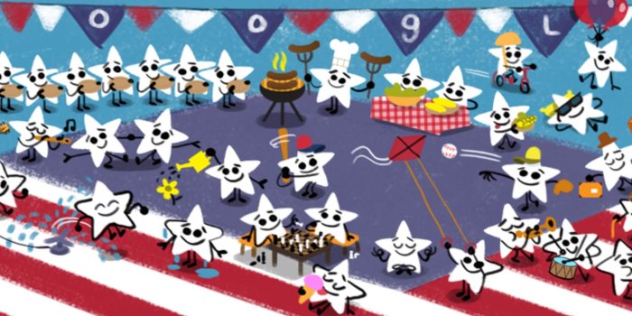 1920x1080 Fourth of July Google doodle brings Old Glory's stars to life to