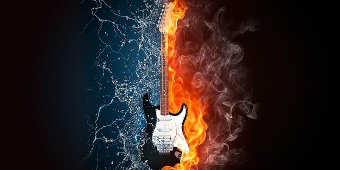 2560x1600 Guitar On Fire Wallpapers Widescreen