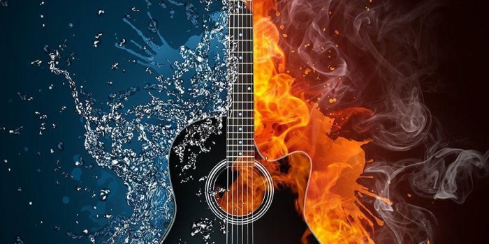 1000x1500 Guitar On Fire Wallpapers Widescreen