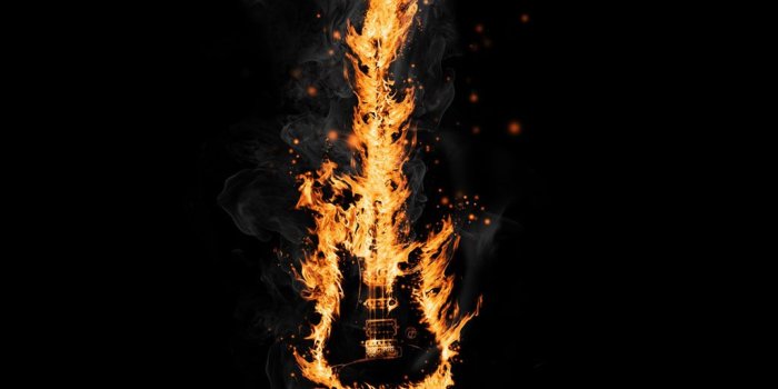 1024x768 Guitar On Fire - Guitar Fire Wallpaper Hd - 1024x768 Wallpaper