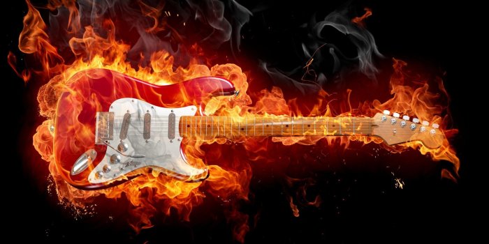 1920x1200 Guitar On Fire, Images V - Electric Guitar On Fire - 1920x1200